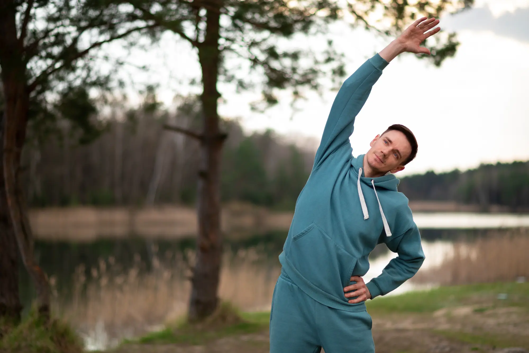 Man with controlled appetite and healthy eating - weight loss injections semaglutide tirzepatide